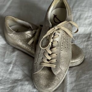 Sam Edelman Metallic Gold Sneakers